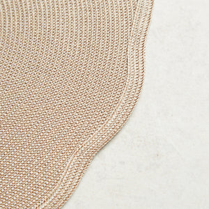 Deborah Rhodes SCALLOP ROUND TWO TONE PLACEMAT