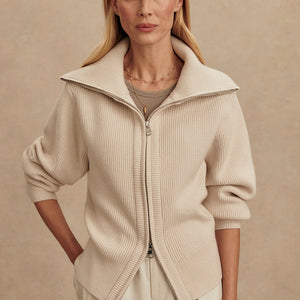 Varley ENRICO KNIT JACKET Silver Birch
