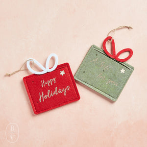 Boston International HAPPY HOLIDAYS FELT GIFT CARD HOLDER