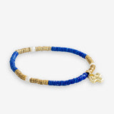 Ink and Alloy RORY SEQUIN STRETCH BRACELET Lapis