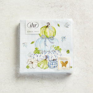 Boston International CHINOISERIE STACKED PUMPKINS COCKTAIL NAPKIN