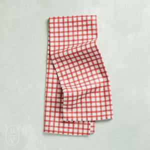 Geometry FIRESIDE PLAID RED TEA TOWEL
