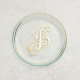 Annieglass INITIAL MINI PLATE Gold B