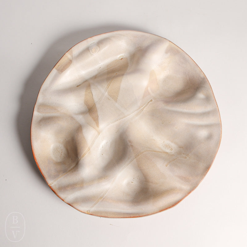 Alex Marshall Studios ROUND RIPPLE PLATE Stone