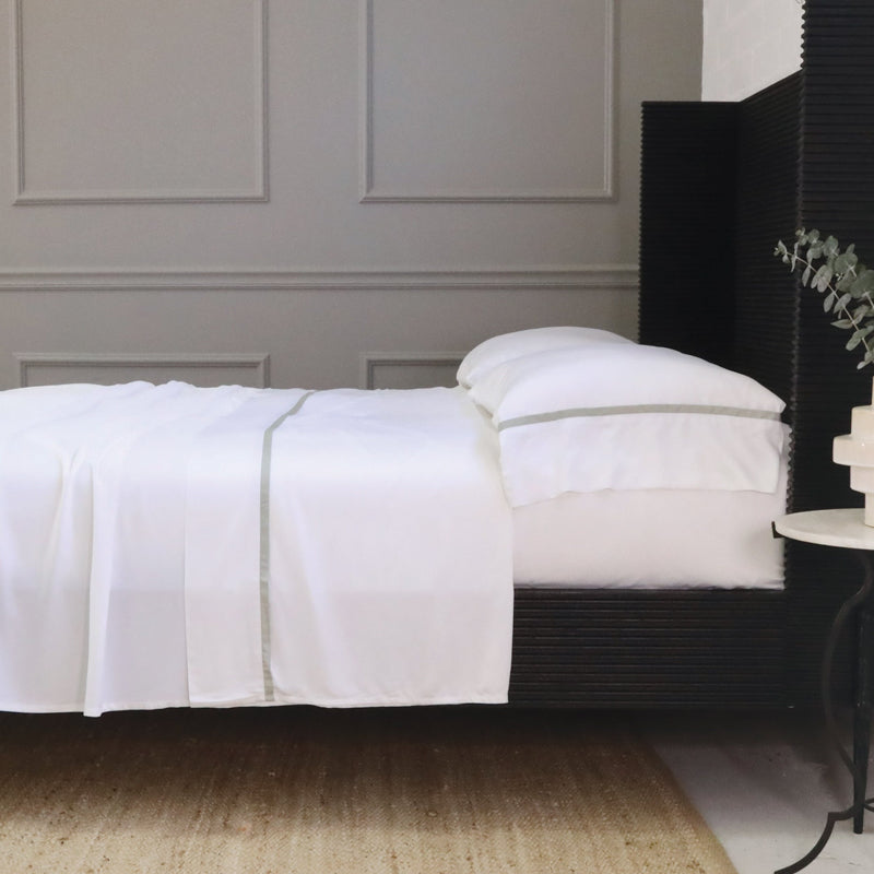 Pom Pom At Home LANGSTON BAMBOO SATEEN SHEET SET Seaglass