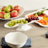 Beatriz Ball VIDA NUBE OVAL PEDESTAL CRACKER TRAY White