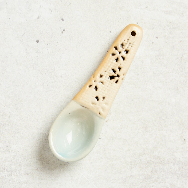 Creative Co-op HAND PAINTED STONEWARE SPOON Charcoal