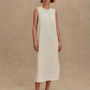 Varley BEATRICE MIDI DRESS Ivory Marl