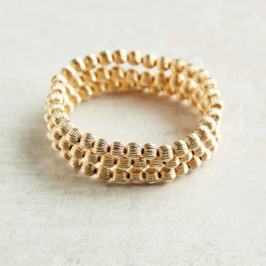 eNewton Design DIGNITY BEAD BRACELET Gold 5mm