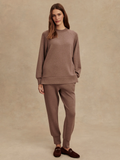 Varley NICOLE BOYFRIEND SWEAT Deep Taupe Marl Fleck