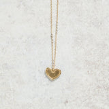 Madison Sterling Jewelry BIBLE VERSE PETITE HEART NECKLACE Bronze 1 Cor 13:13