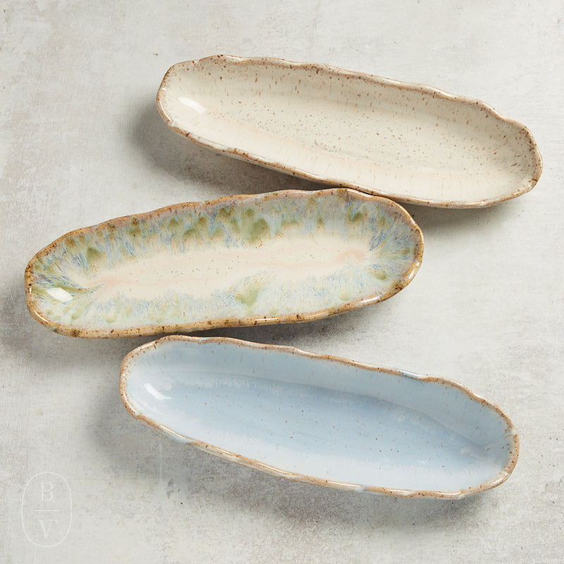 Etta B Pottery FLIRTY EDGE OLIVE DISH