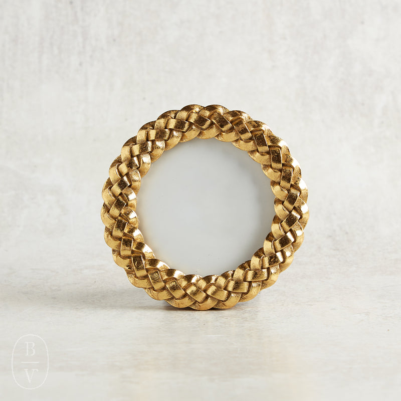 Two's Company BRAIDED FRAME Gold Circle