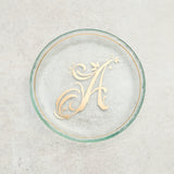 Annieglass INITIAL MINI PLATE Gold A
