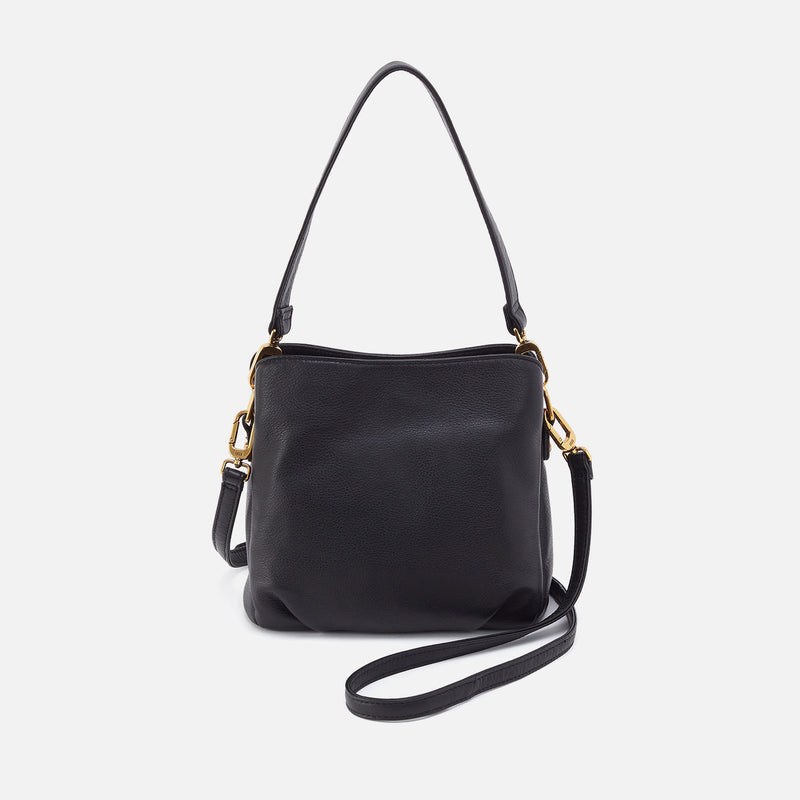 Hobo STARR CONVERTIBLE SHOULDER BAG Pebbled Leather Black