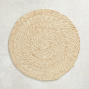 Blue Pheasant WHITLEY PLACEMAT Natural Jute Round