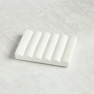 Creative Co-op CARVED MARBLE SOAP DISH