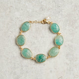 Elyssa Bass Designs PEARL CHARM BEZEL BRACELET Amazonite