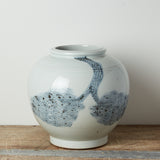 Blue Ocean Traders HAND PAINTED STORAGE JAR WITH BRANCH