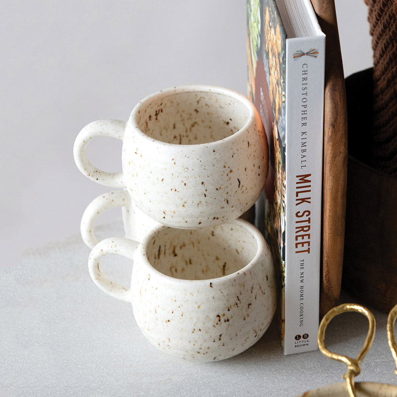 Creative Co-op SPECKLED BEIGE STONEWARE MUG
