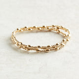 eNewton Design HARMONY JOY PATTERN BEAD BRACELET Gold 2mm