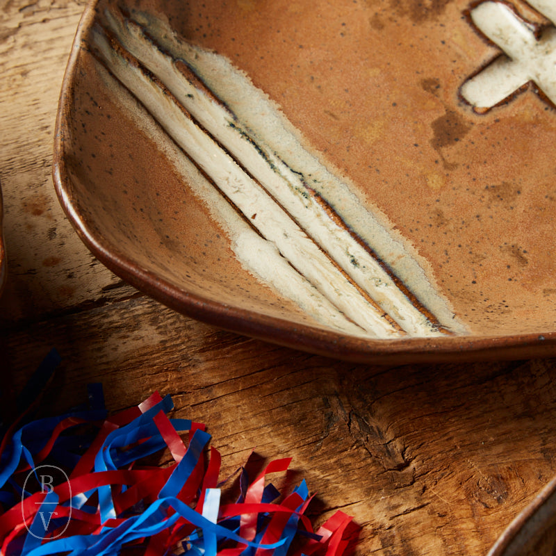 Etta B Pottery 2025 FOOTBALL PLATTER