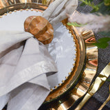 Casafina by Costa Nova PEARL SALAD PLATE White_Gold