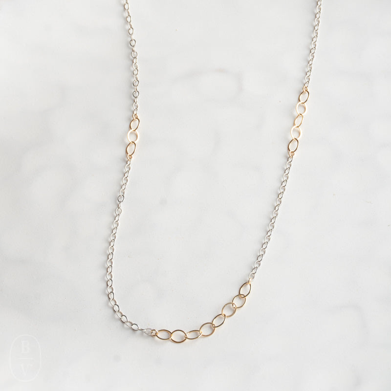 Ellen Hays Jewelry MIXED METAL CHAIN N1732GOX NECKLACE