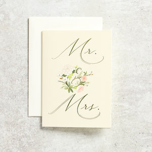 Karen Adams Designs MR & MRS GREETING CARD