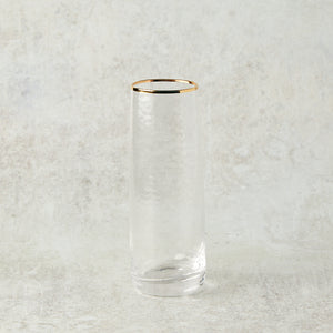 Zodax NEGRONI HAMMERED STEMLESS FLUTE GLASS