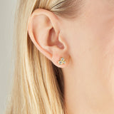 Elyssa Bass Designs THREE STONE MINI CZ EARRINGS