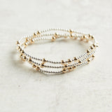 eNewton Design HOPE UNWRITTEN MIXED METAL BEAD BRACELET 4mm