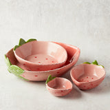 Creative Co-op STRAWBERRY HANDPAINTED NESTING BOWL