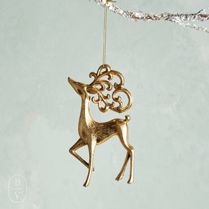 Raz Imports ORNATE DEER ORNAMENT Prancing