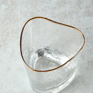 Zodax APERITIVO TRIANGULAR DOUBLE OLD FASHIONED GLASS