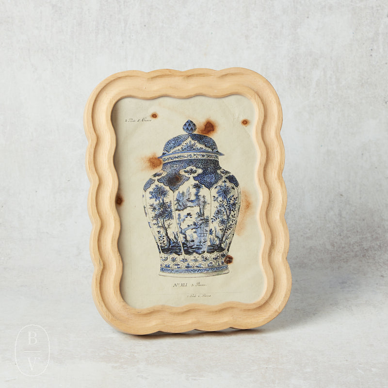 Bloomingville RUBBERWOOD SCALLOPED FRAME Tan 5x7