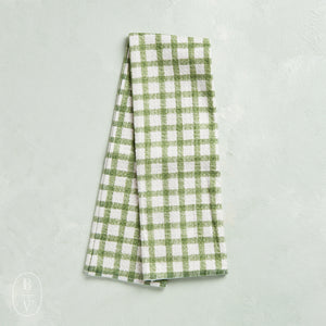 Geometry FIRESIDE PLAID GREEN BAR TOWEL