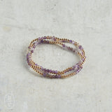 eNewton Design BLISSFUL PATTERN BEAD BRACELET Amethyst 2.5mm
