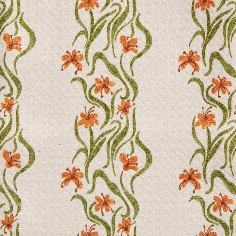 Geometry FALL FLORAL STRIPE TEA TOWEL