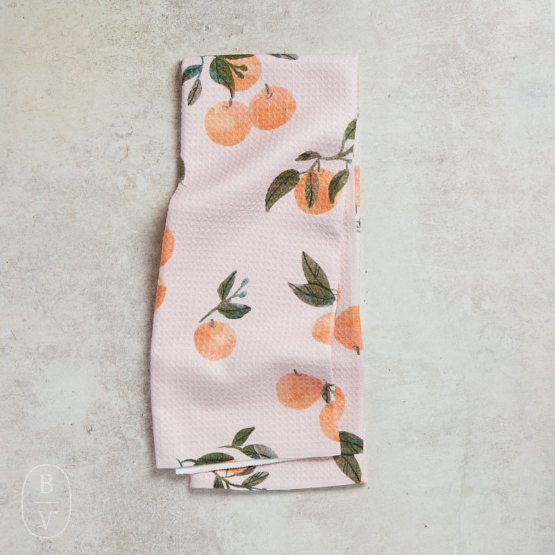 Geometry PRETTY IN PEACH TEA TOWEL