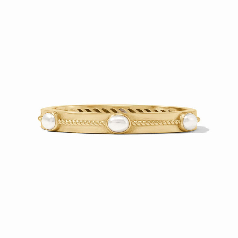 Julie Vos NASSAU STONE HINGE BANGLE BRACELET