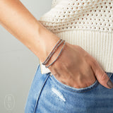 eNewton Design FACETED HEMATITE HOPE UNWRITTEN BRACELET