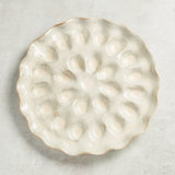 Etta B Pottery TWENTY FOUR EGG PLATTER Chantilly Cream