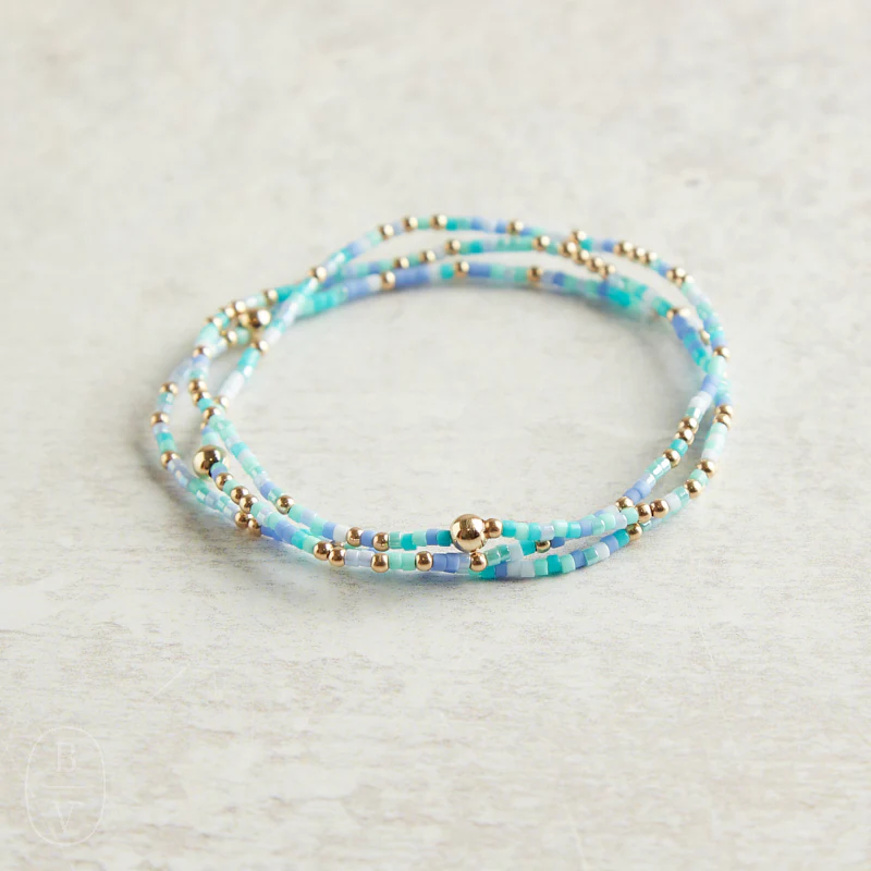 eNewton Design EGIRL HOPE UNWRITTEN BRACELET SPRING 2024 5.5" Sea Said