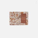 Hobo EURO SLIDE CARD CASE FALL 24 Sepia Bloom Printed Leather