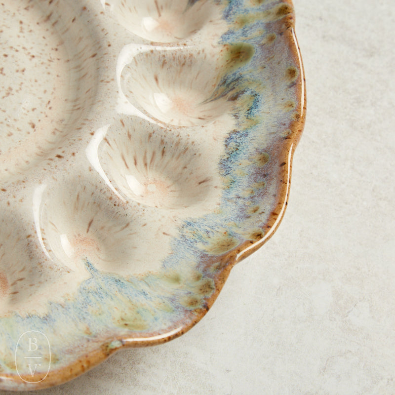 Etta B Pottery HANDCRAFTED EGG PLATTER