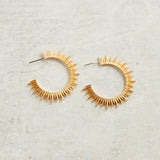 Virtue STARBURST HOOP STUD EARRINGS Gold Medium