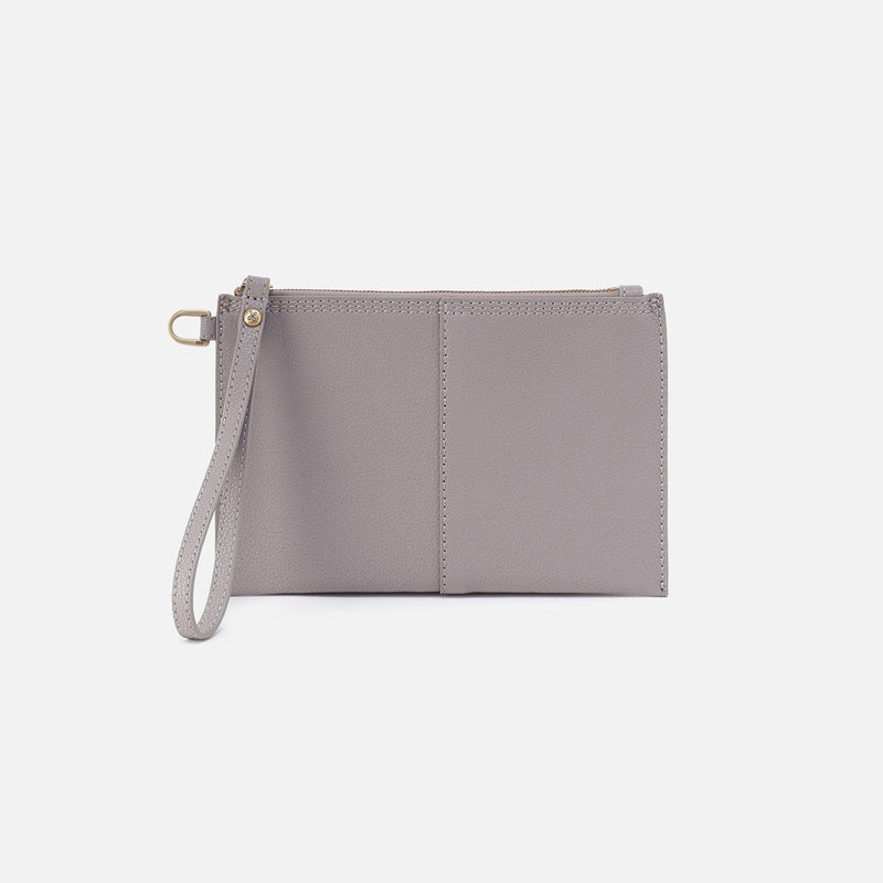 Hobo VIDA SMALL POUCH - SPRING 24 Morning Dove Grey Pebbled Leather