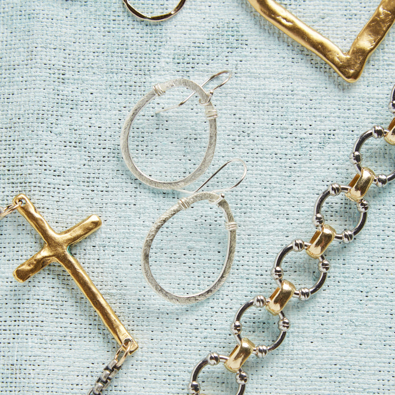 CV Designs ROSARY CROSS DROP NECKLACE - CVNSHC