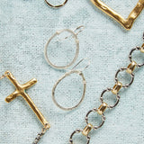 CV Designs ROSARY CROSS DROP NECKLACE - CVNSHC